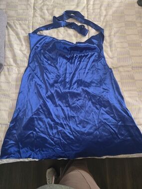SHEIN Curve Royal Blue Satin Slip Dress 3XL